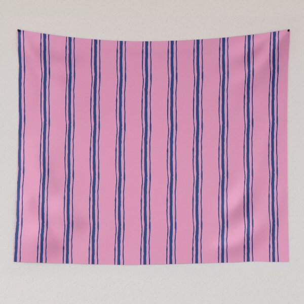 Item preview, Hand Drawn Summer Stripe Blush Pink and Blue designed and sold by Dally-Dabble.