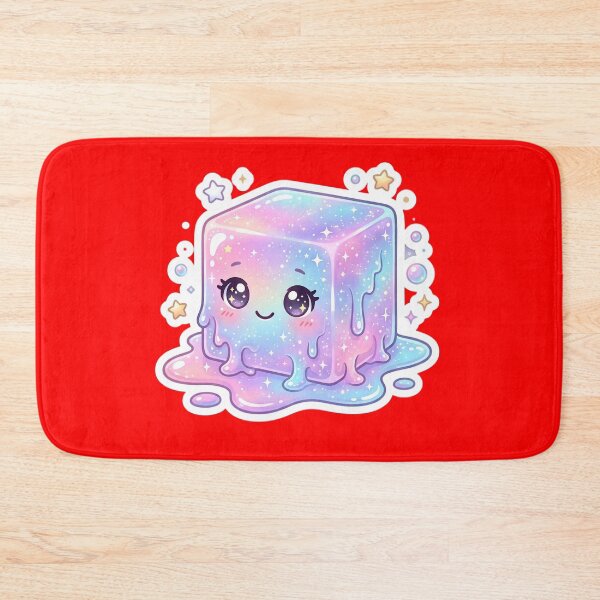 Aperçu de l'œuvre Autocollant Cube Galaxie Pastel Kawaii Needoh | Cube gélatineux cosmique mignon | Art esthétique onirique et scintillant créée et vendue par Bhaskar Digital Art.