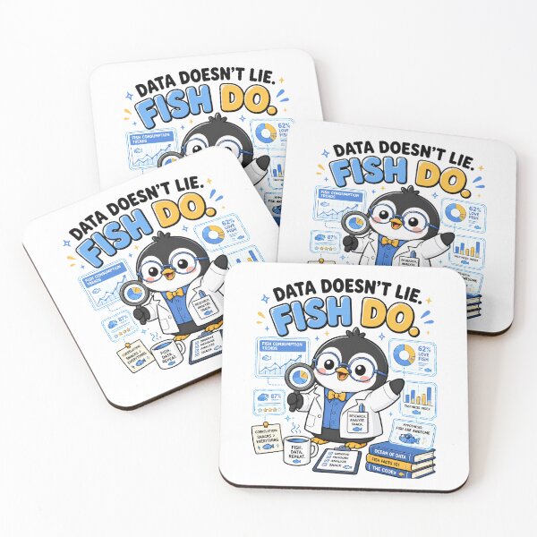 Item preview, Data Doesn't Lie Fish Do Funny Penguin Scientist Shirt Gift designed and sold by MaynyStudio.
