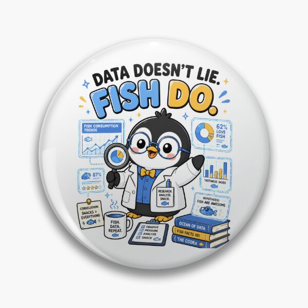 Item preview, Data Doesn't Lie Fish Do Funny Penguin Scientist Shirt Gift designed and sold by MaynyStudio.