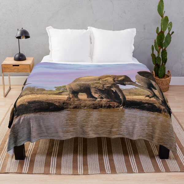 Item preview, Elephants At the Waterhole designed and sold by Kay Brewer.