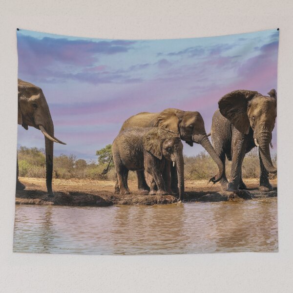 Item preview, Elephants At the Waterhole  designed and sold by Kay Brewer.