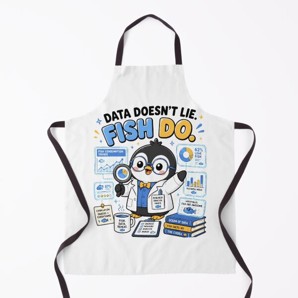Item preview, Data Doesn't Lie Fish Do Funny Penguin Scientist Shirt Gift designed and sold by MaynyStudio.