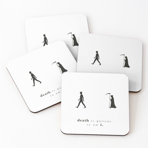 Item preview, Death Is Patient So Am I ? Minimalist Philosophy Art | Stoic Dark Aesthetic | Grim Reaper Walking | Deep Quote Design | Dark Academia Gift designed and sold by Abhi0.