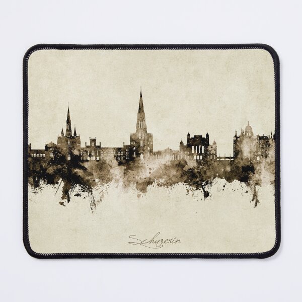 Item preview, Schwerin Germany Skyline designed and sold by ArtPrints.