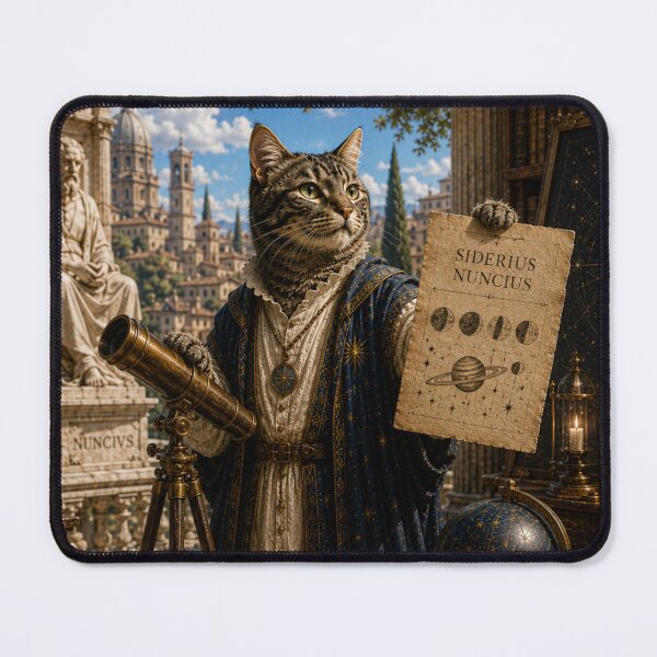 Item preview, Dreamscape Galileo Galilei An Imagined Life of a Sleeping Gray Cat designed and sold by Mindworx21.