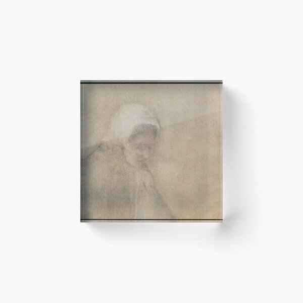 Item preview, Faded Peasant Woman in White Bonnet designed and sold by artofuniverse.