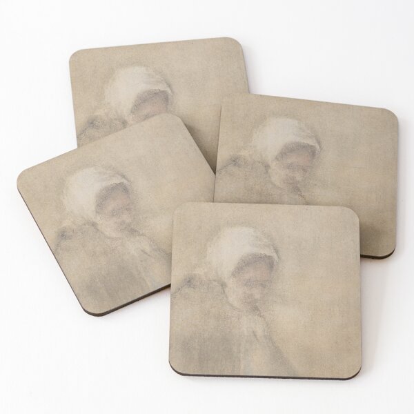 Item preview, Faded Peasant Woman in White Bonnet designed and sold by artofuniverse.