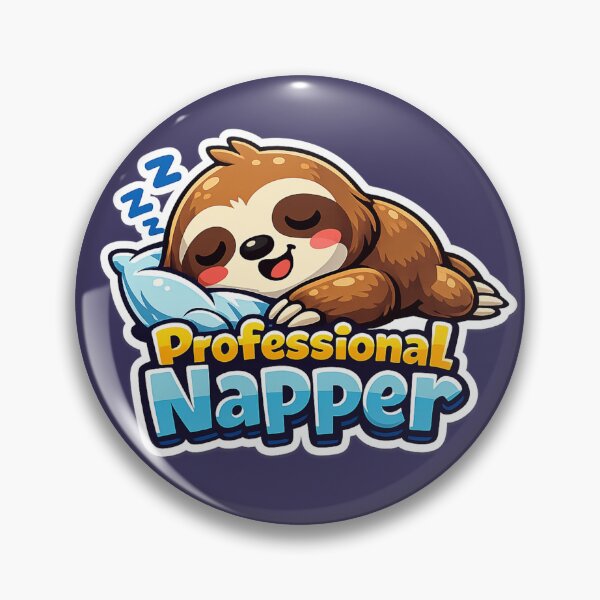 Item preview, Professional Napper Funny Sloth Sticker | Cute Sleep Meme designed and sold by M Khan.