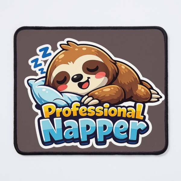 Item preview, Professional Napper Funny Sloth Sticker | Cute Sleep Meme designed and sold by M Khan.