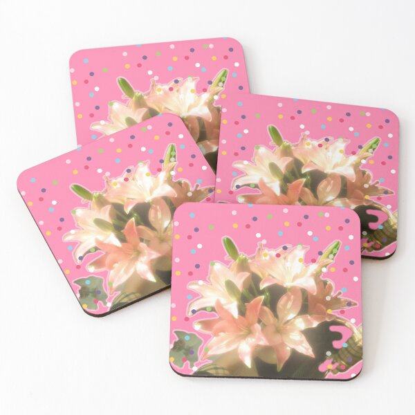 Item preview, Beautiful Pink and Yellow Flowers with Green Leaves | Nature Floral Art designed and sold by VeenaArtStudio.
