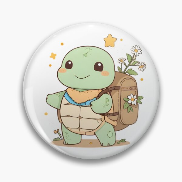 Item preview, Adventure Turtle — Kawaii Explorer Turtle Sticker designed and sold by tommysworks.