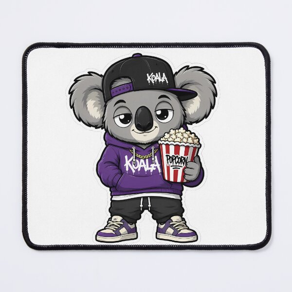 Item preview, Streetwear Koala With Popcorn | Chibi Mascot Sticker Logo | Funny Meme Character designed and sold by Aesthicer.