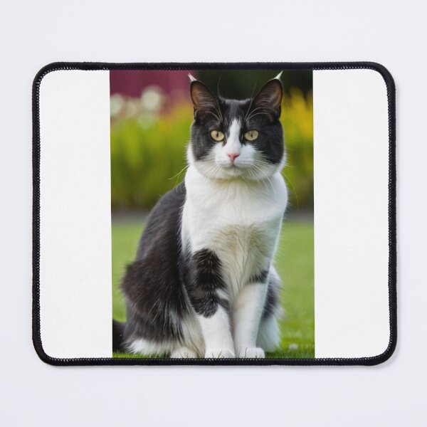 Item preview, Animals - Black and white bicolor cat, Elegant portrait with amber eyes designed and sold by DoodyPets.