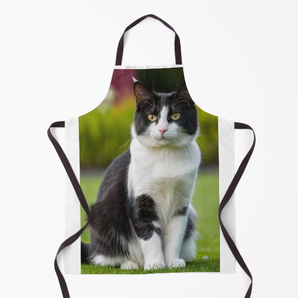 Item preview, Animals - Black and white bicolor cat, Elegant portrait with amber eyes designed and sold by DoodyPets.