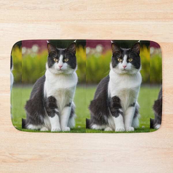 Item preview, Animals - Black and white bicolor cat, Elegant portrait with amber eyes designed and sold by DoodyPets.