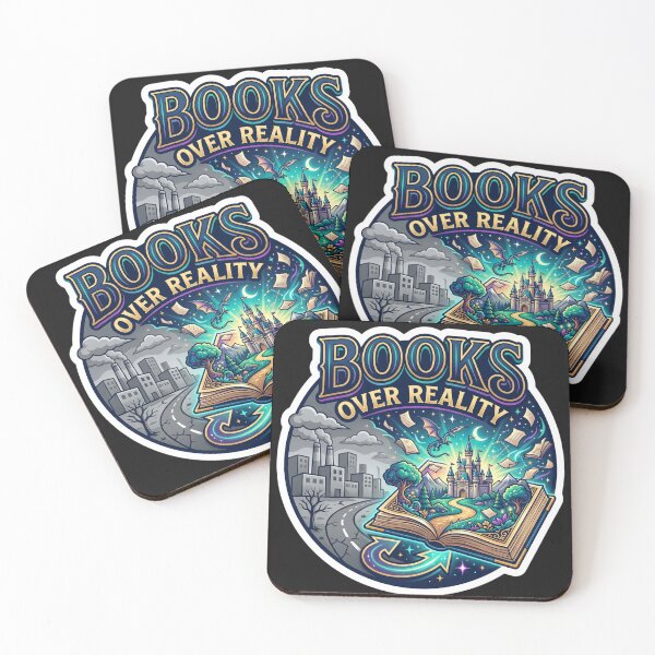 Item preview, Books Over Reality Funny Book Lover Design designed and sold by Pixel Analytics.