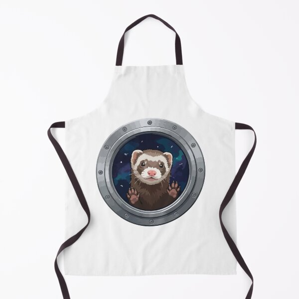 Item preview, Cute Ferret Peeking From Spaceship Porthole Window designed and sold by ArcApparel2020.