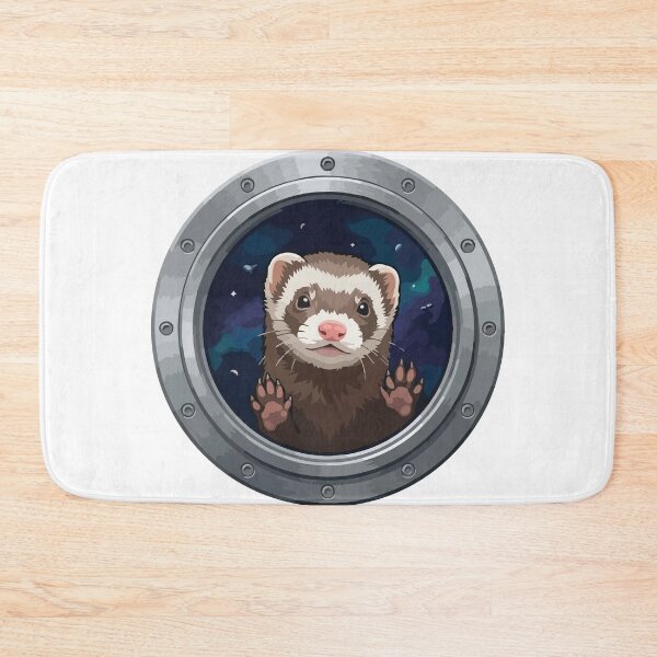 Item preview, Cute Ferret Peeking From Spaceship Porthole Window designed and sold by ArcApparel2020.
