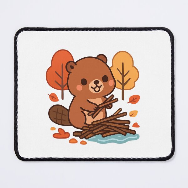 Item preview, Building My Dreams Beaver - Positive Kawaii Sticker designed and sold by foryouandyours.