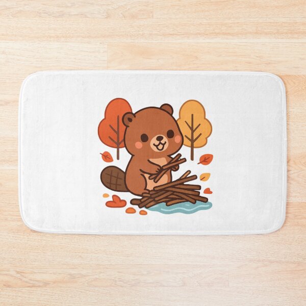 Item preview, Building My Dreams Beaver - Positive Kawaii Sticker designed and sold by foryouandyours.
