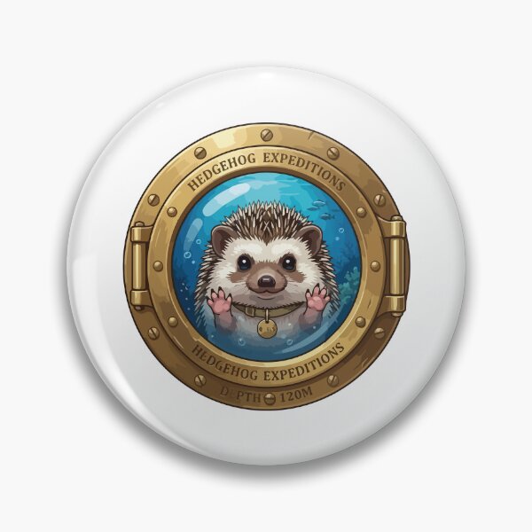 Item preview, African Pygmy Hedgehog Submarine Porthole Illusion designed and sold by ArcApparel2020.