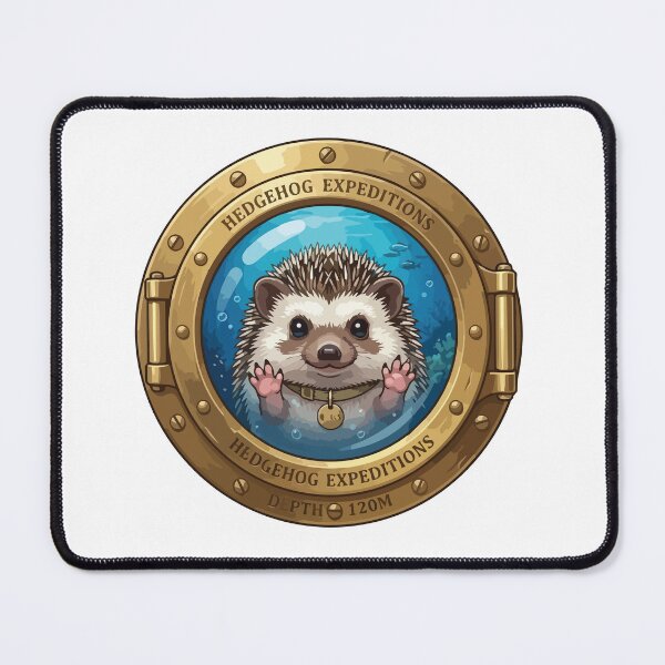 Item preview, African Pygmy Hedgehog Submarine Porthole Illusion designed and sold by ArcApparel2020.