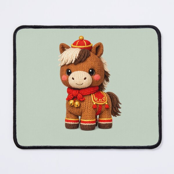 Item preview, Cute Knitted Year Of The Horse | Kawaii 3D Chinese New Year Zodiac Art designed and sold by Moons Studio.
