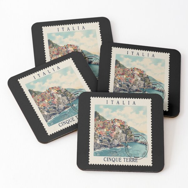 Item preview, Cinque Terre Italy Coastal Postage Stamp Sticker designed and sold by stickercuffs.