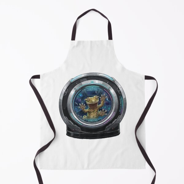Item preview, Crested Gecko Peeking Futuristic Space Porthole designed and sold by Arc2020.