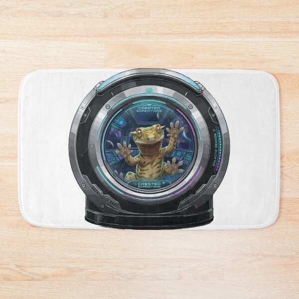 Item preview, Crested Gecko Peeking Futuristic Space Porthole designed and sold by ArcApparel2020.