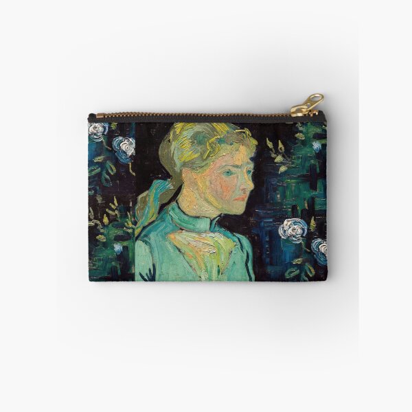 Item preview, Pensive Blonde Girl With White Roses designed and sold by artofuniverse.