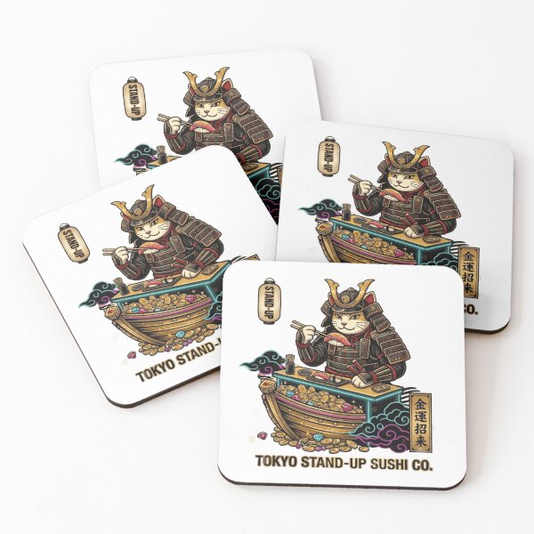 Item preview, Tokyo Stand-Up Sushi Co. | Cyber Samurai Lucky Cat Wealth Charm designed and sold by SAMURAI-KAMON.