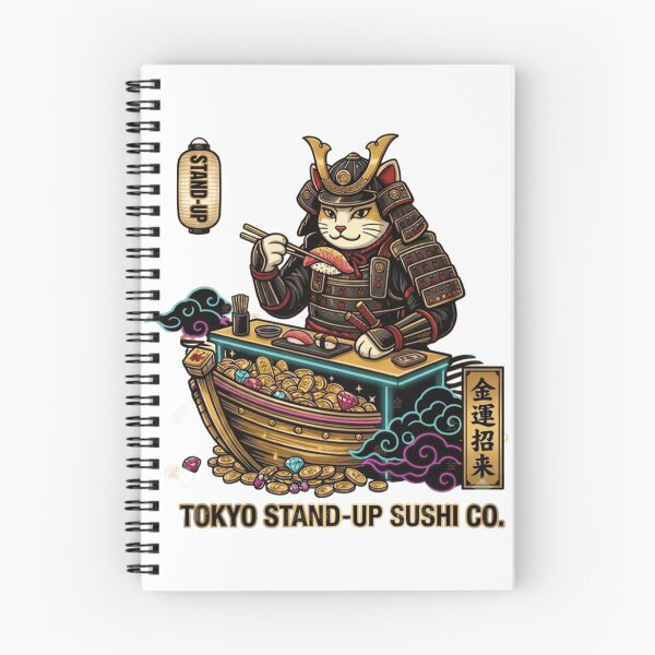 Item preview, Tokyo Stand-Up Sushi Co. | Cyber Samurai Lucky Cat Wealth Charm designed and sold by SAMURAI-KAMON.