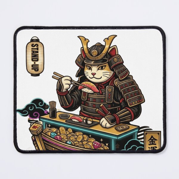 Item preview, Tokyo Stand-Up Sushi Co. | Cyber Samurai Lucky Cat Wealth Charm designed and sold by SAMURAI-KAMON.