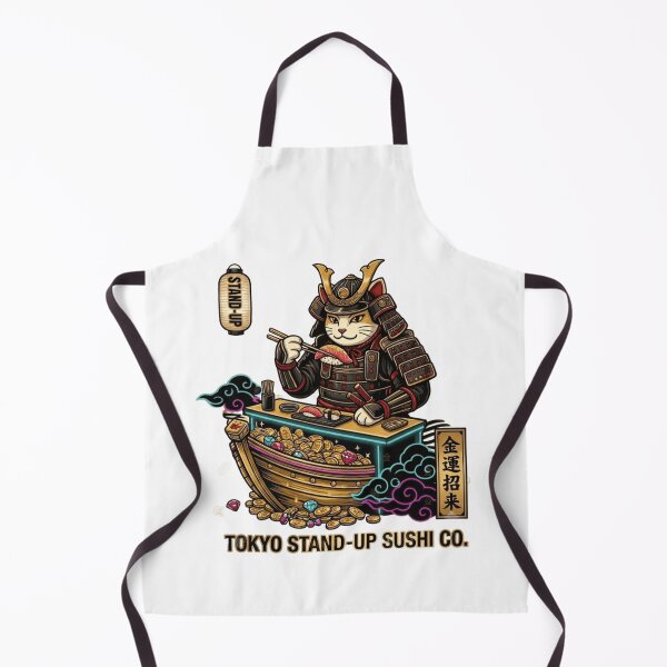 Item preview, Tokyo Stand-Up Sushi Co. | Cyber Samurai Lucky Cat Wealth Charm designed and sold by SAMURAI-KAMON.