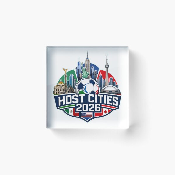 Item preview, World Cup 2026 Host Cities Skyline New York Mexico City Toronto T-Shirt designed and sold by Ahmed Nedji.