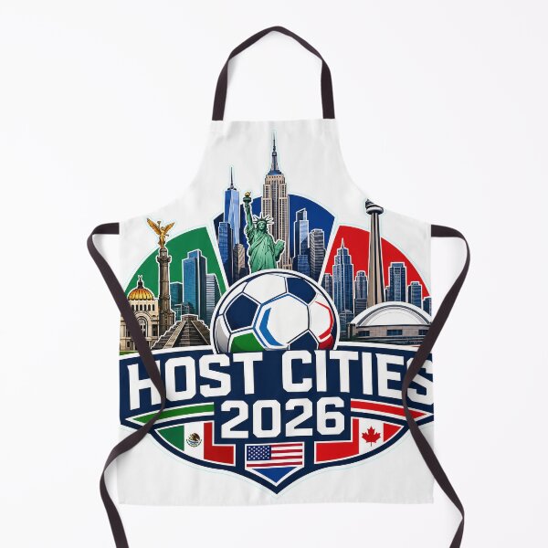 Item preview, World Cup 2026 Host Cities Skyline New York Mexico City Toronto T-Shirt designed and sold by Ahmed Nedji.