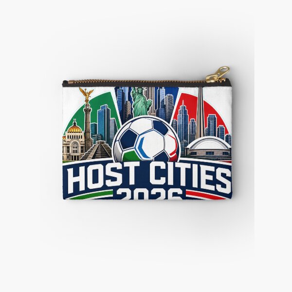 Item preview, World Cup 2026 Host Cities Skyline New York Mexico City Toronto T-Shirt designed and sold by Ahmed Nedji.