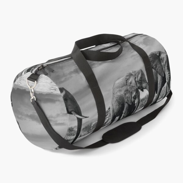 Item preview, Elephants At the Waterhole In Black and White designed and sold by Kay Brewer.