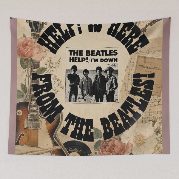 Item preview, The Beatles Help I'm Down - Lulu Leb Montage designed and sold by LuluLeb.
