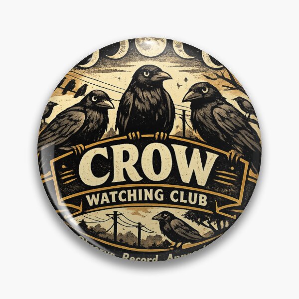 Item preview, Crow Watching Club – Gothic Birdwatching Raven Aesthetic Design designed and sold by joanwatson45.