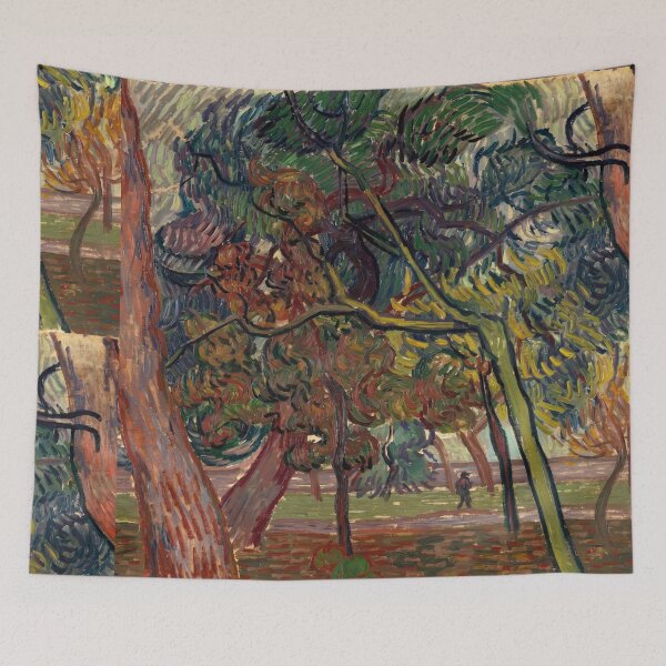 Item preview, Autumn Pine Trees Garden Study designed and sold by artofuniverse.