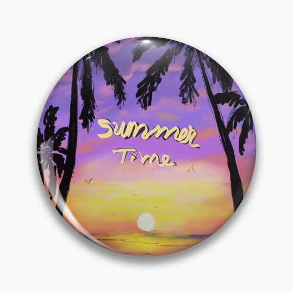 Item preview, Tropical Summer Time Sunset Beach Illustration designed and sold by hopenoli_art.