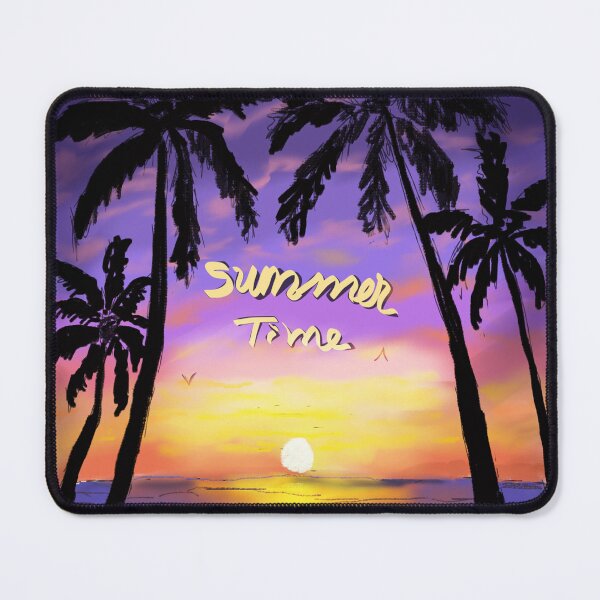 Item preview, Tropical Summer Time Sunset Beach Illustration designed and sold by hopenoli_art.