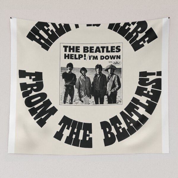 Item preview, Help! Is Here – Vintage Beatles Capitol Records Promotional Poster designed and sold by LuluLeb.