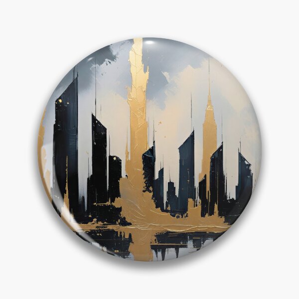 Item preview, Modern skyline with golden details designed and sold by paulrommer.