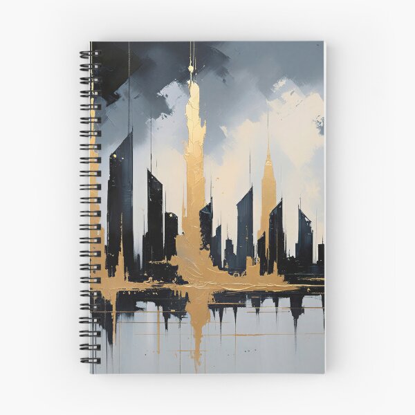 Item preview, Modern skyline with golden details designed and sold by paulrommer.