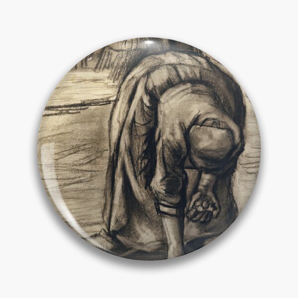Item preview, Peasant Woman Digging Potatoes Charcoal designed and sold by artofuniverse.