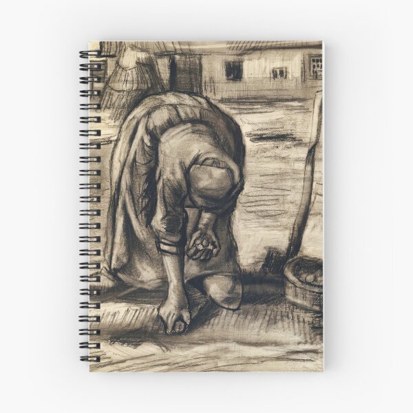 Item preview, Peasant Woman Digging Potatoes Charcoal designed and sold by artofuniverse.